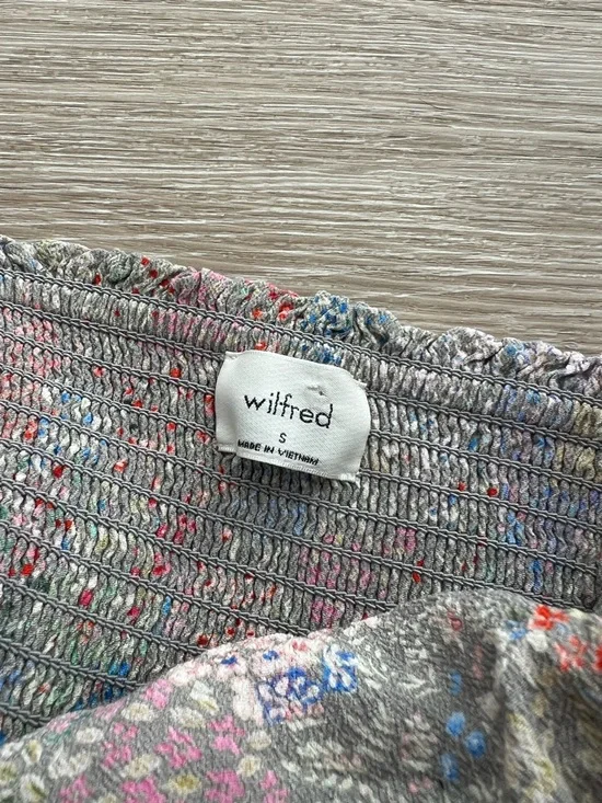 Wilfred Pastel Floral Ruched Puff Sleeve Crop Top - Picture 3 of 3